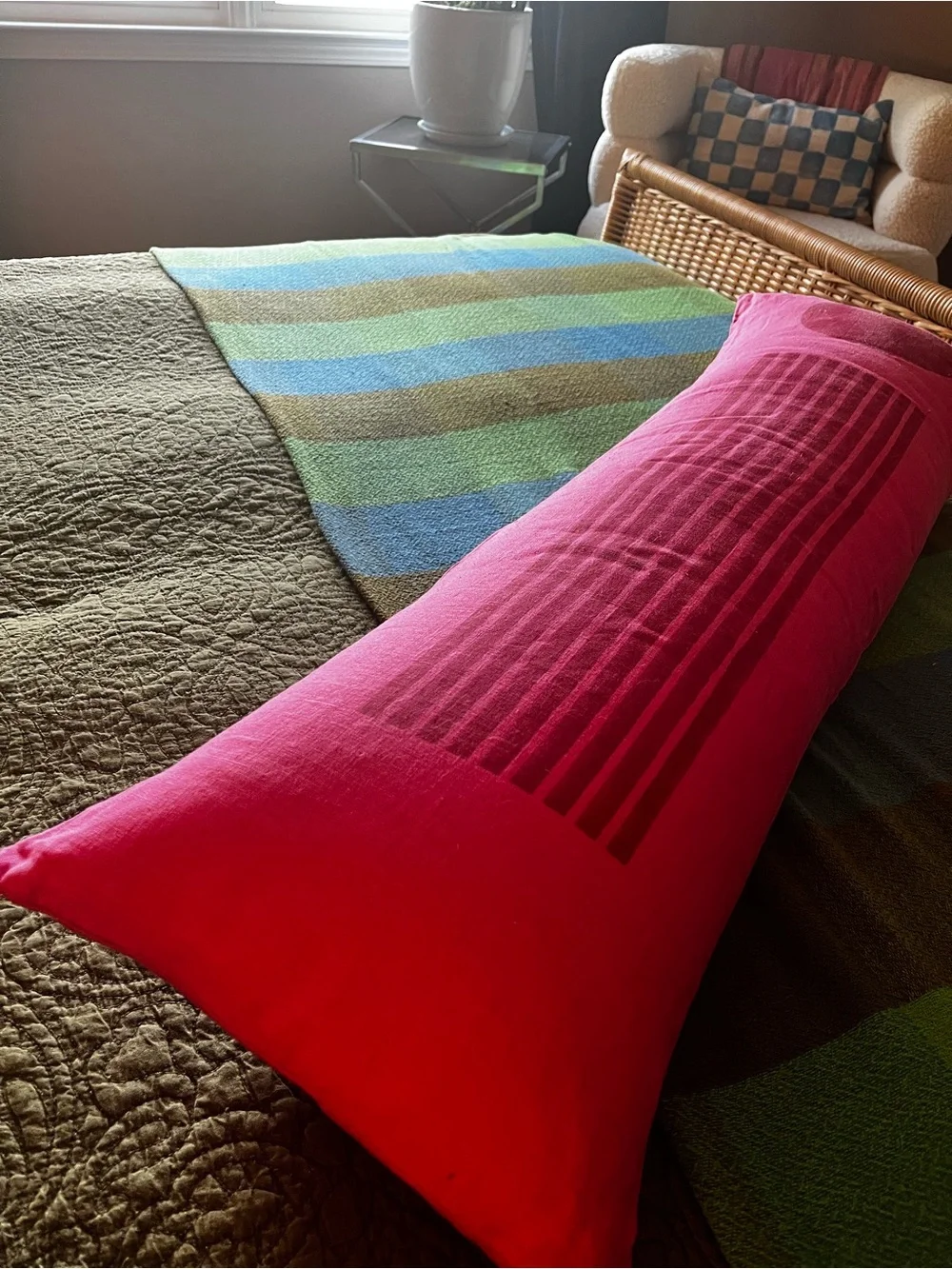 Block Shop long linen lumbar pillow